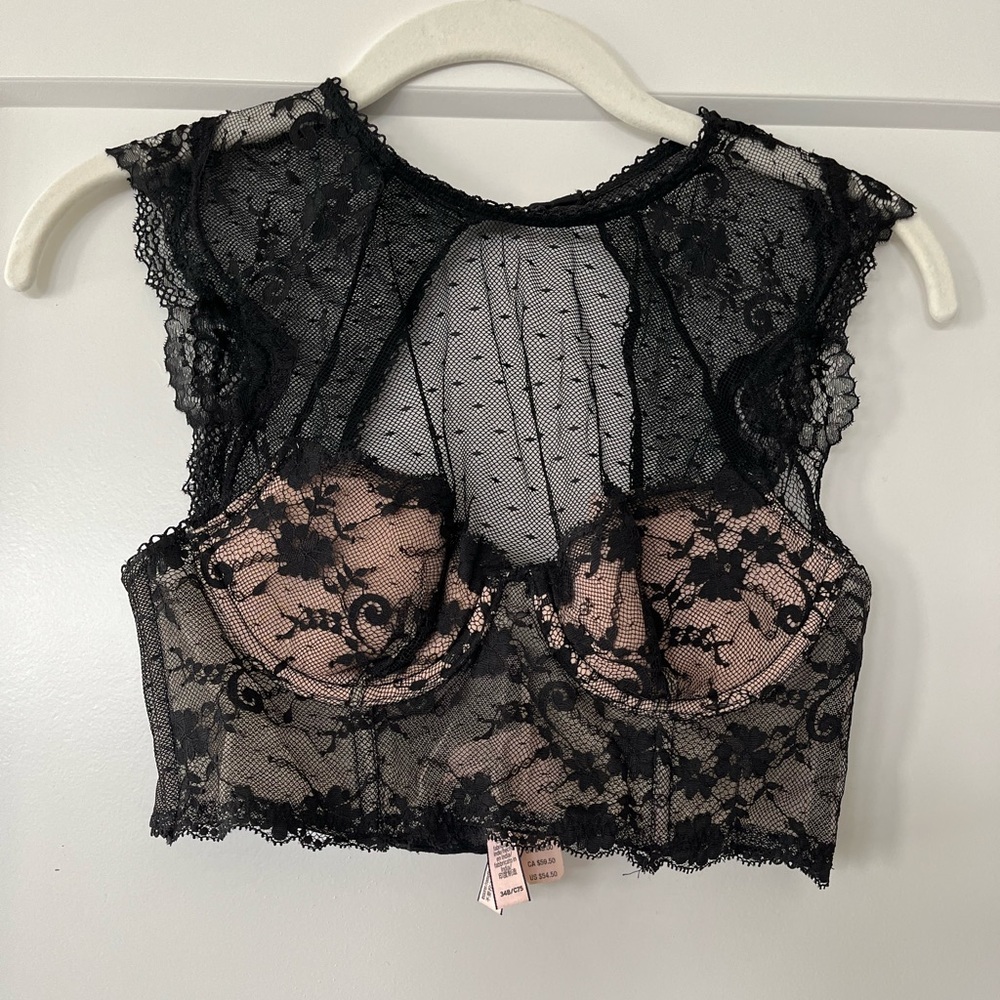 Victoria’s Secret Dream Angels corset bra with lined demi cups